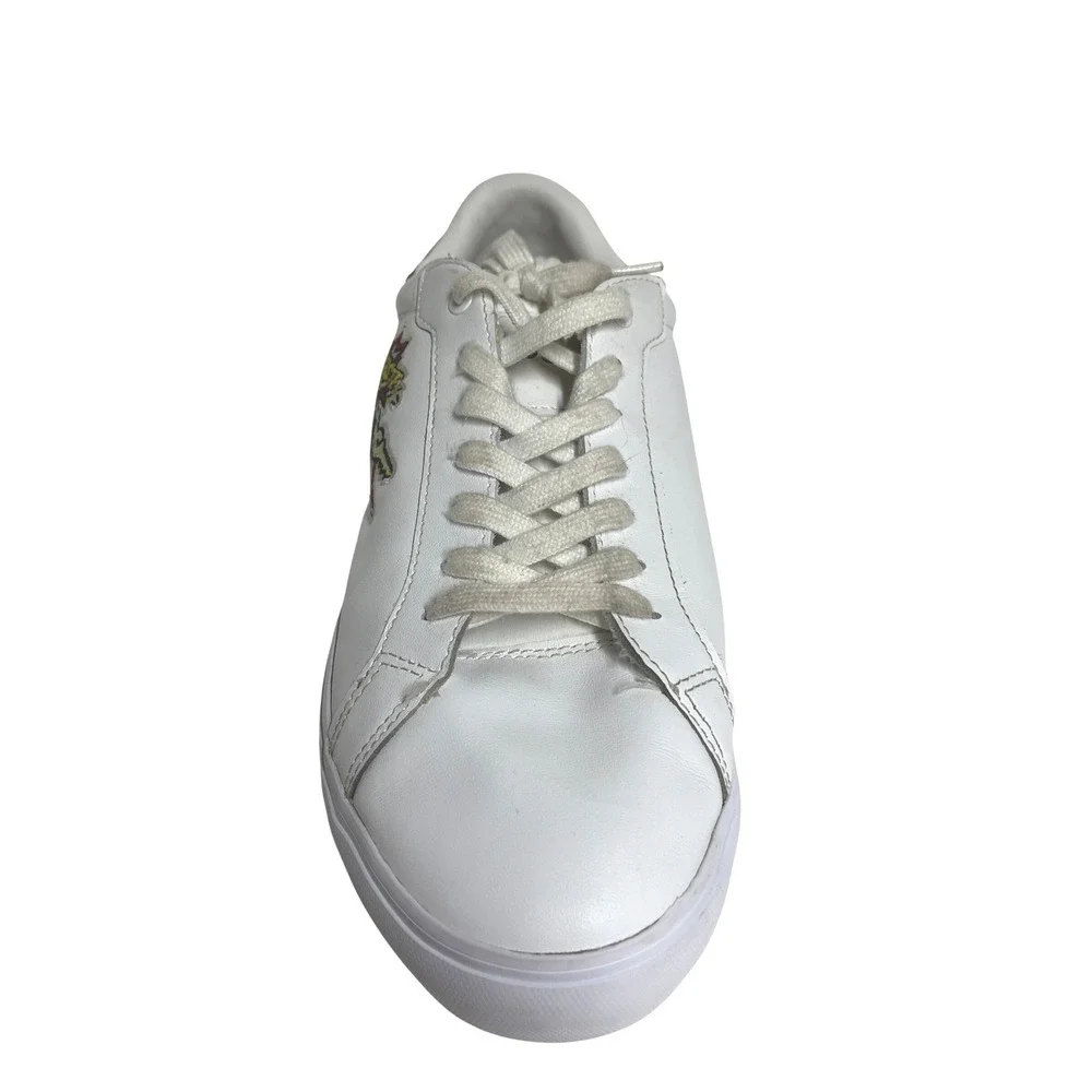 Lacoste Sneakers shoes White Green Crocodile Logo Lace Up Low Top Mens Size 9.5‎